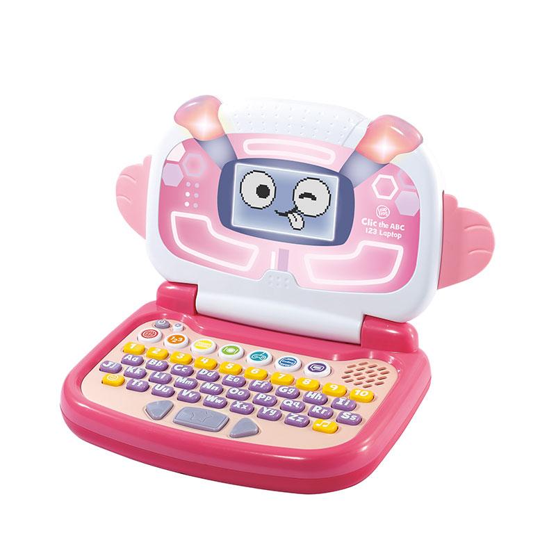 LeapFrog Clic The ABC 123 Laptop - Green / Pink | 3-6 years | 3 months local warranty | Leaptop Toy | Educational Toy | Character Robot Laptop
