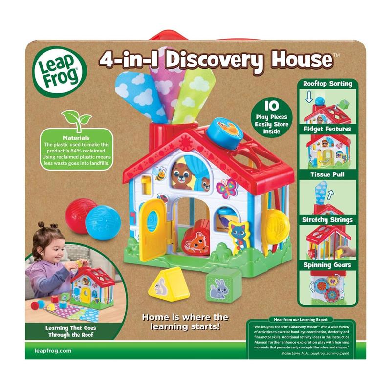 LeapFrog 4-in-1 Discovery House | Shapes Sorter | Baby Toy | Early Learning Toy | 6 months+