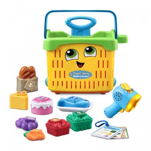 LeapFrog Count Along Basket and Scanner | 2 In 1 Shopping Trolley | Role Play Toys | 2-5 years | 3 months local warranty