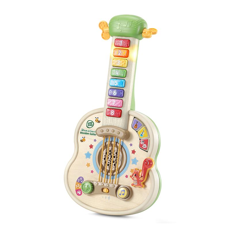 LeapFrog Strum and Count Wooden Guitar | Musical Toy | Wooden Toy | Learning Toy | 18 months