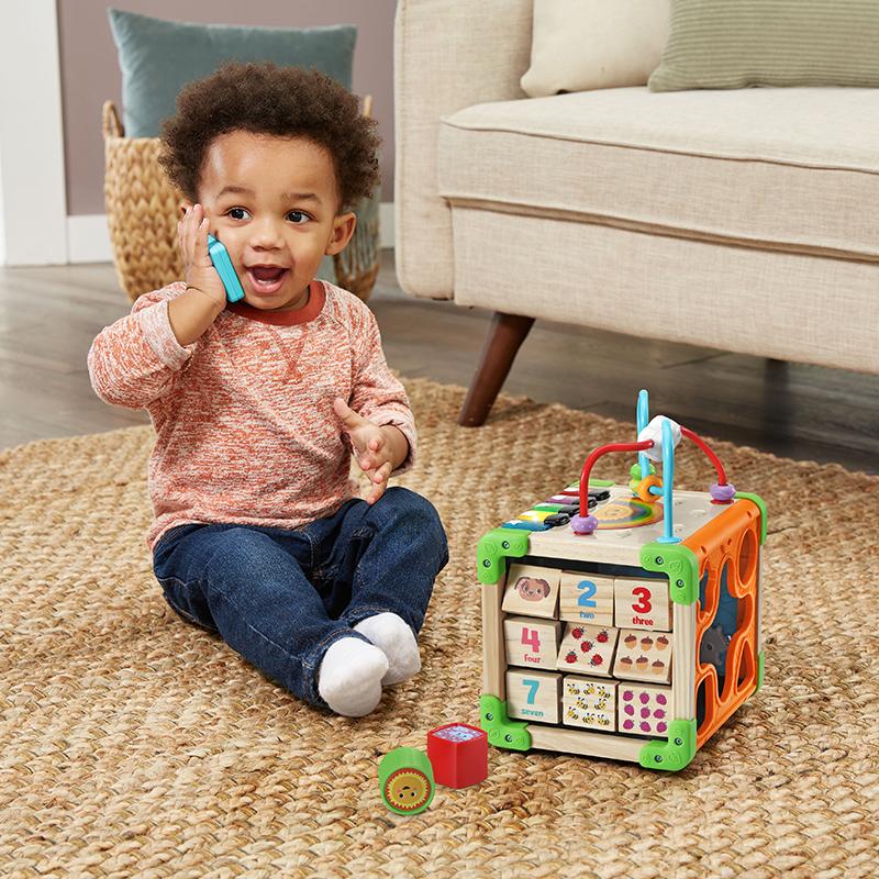 LeapFrog Touch and Learn Wooden Activity Cube | Baby Toy | Early Learning Toy | Wooden Toy | 1 Year or Older