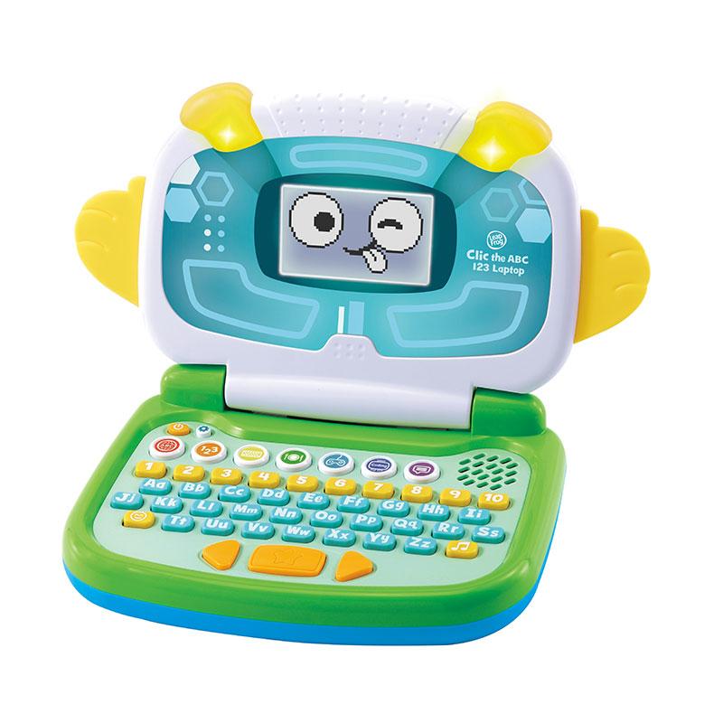 LeapFrog Clic The ABC 123 Laptop - Green / Pink | 3-6 years | 3 months local warranty | Leaptop Toy | Educational Toy | Character Robot Laptop