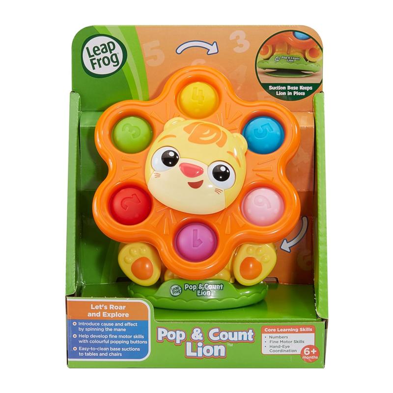 LeapFrog Pop & Count Lion | Pop It Fidget Toy | Highchair Toy | Baby Toy | 6 months+