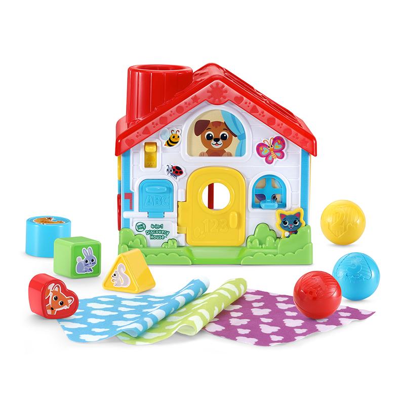 LeapFrog 4-in-1 Discovery House | Shapes Sorter | Baby Toy | Early Learning Toy | 6 months+