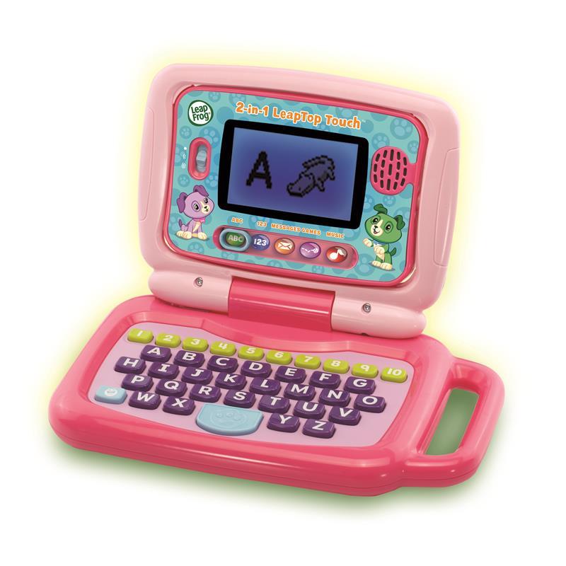 LeapFrog 2-In-1 Leaptop Touch - Green / Pink | Educational Toys | 2-5 years | 3 months local warranty