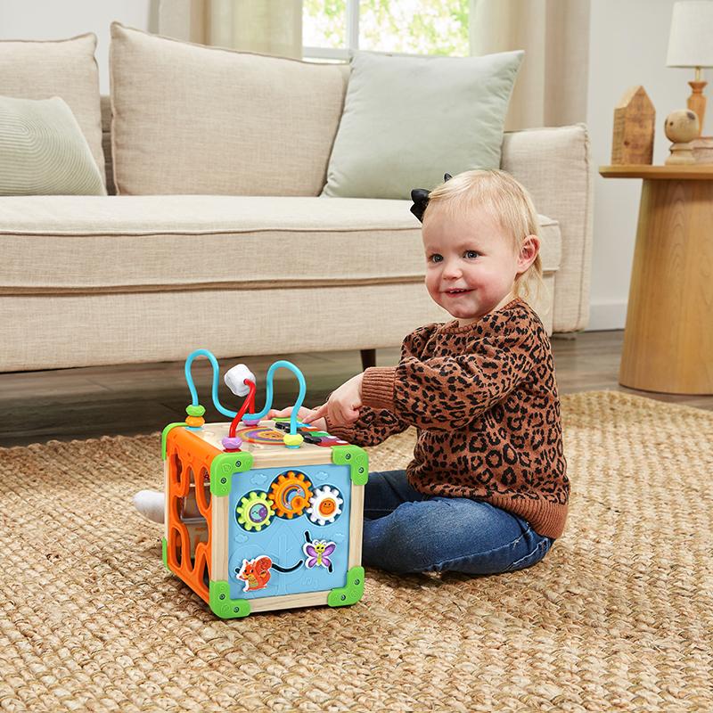 LeapFrog Touch and Learn Wooden Activity Cube | Baby Toy | Early Learning Toy | Wooden Toy | 1 Year or Older