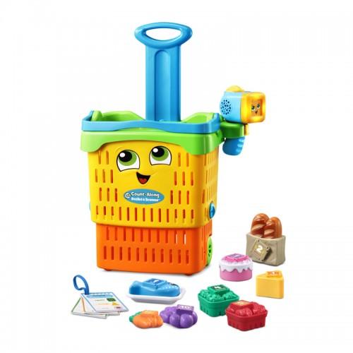 LeapFrog Count Along Basket and Scanner | 2 In 1 Shopping Trolley | Role Play Toys | 2-5 years | 3 months local warranty