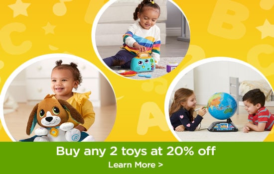 Buy Any 2 toys for 20% off